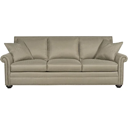 Traditional Sofa Sleeper with Nail Head Trim